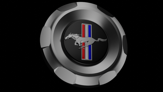 ford mustang logo keychain cars art logos 3d print model - Mito3D