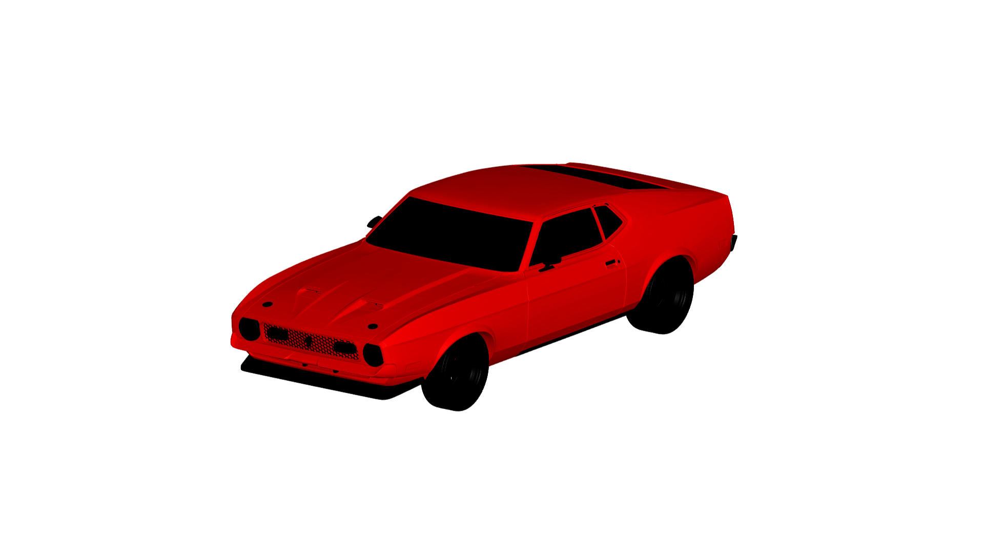 ford mustang mach1 1970 spiel wagen auto fahrzeug automobil transport rc ar vr bereit erweitert wirklichkeit virtuell car3d 3D print model - Mito3D