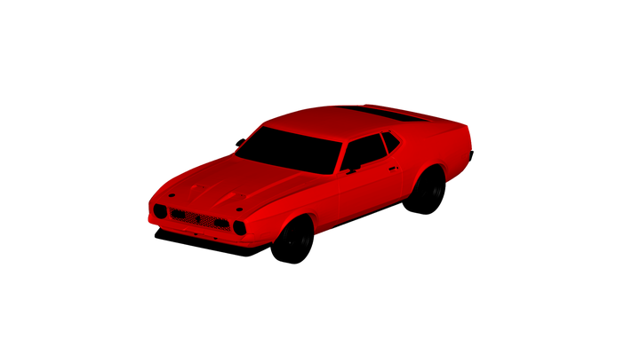 ford mustang mach1 1970 spiel wagen auto fahrzeug automobil transport rc ar vr bereit erweitert wirklichkeit virtuell car3d 3d print model - Mito3D