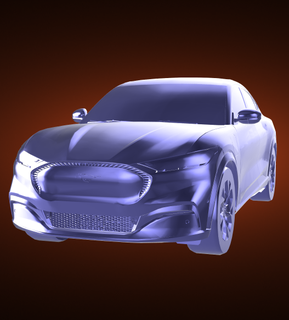 vau mustang mach automóvel carro veículo comício raça Esportes derby 3d print model - Mito3D