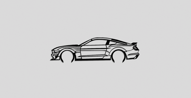 vau mustang rtr corpo largo 2019 2020 arte shelby gt caixa sapatos 1949 foco st 3d print model - Mito3D