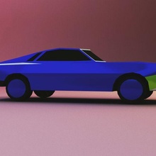 ford mustang shelby gt500 poly car low art toy stl 3d print 3ds max maya 3d print model - Mito3D