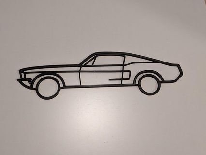 Ford mustang duvar dekorasyon Amerika Birleşik Devletleri Amerikan us kas araba Chevrolet korvet Camaro atlatmak Dart oyunu v8 motor Plymouth barakuda meydan okuyan 3d print model - Mito3D