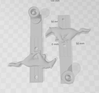 ford mustang wall hooks hook decoration 3d print model - Mito3D