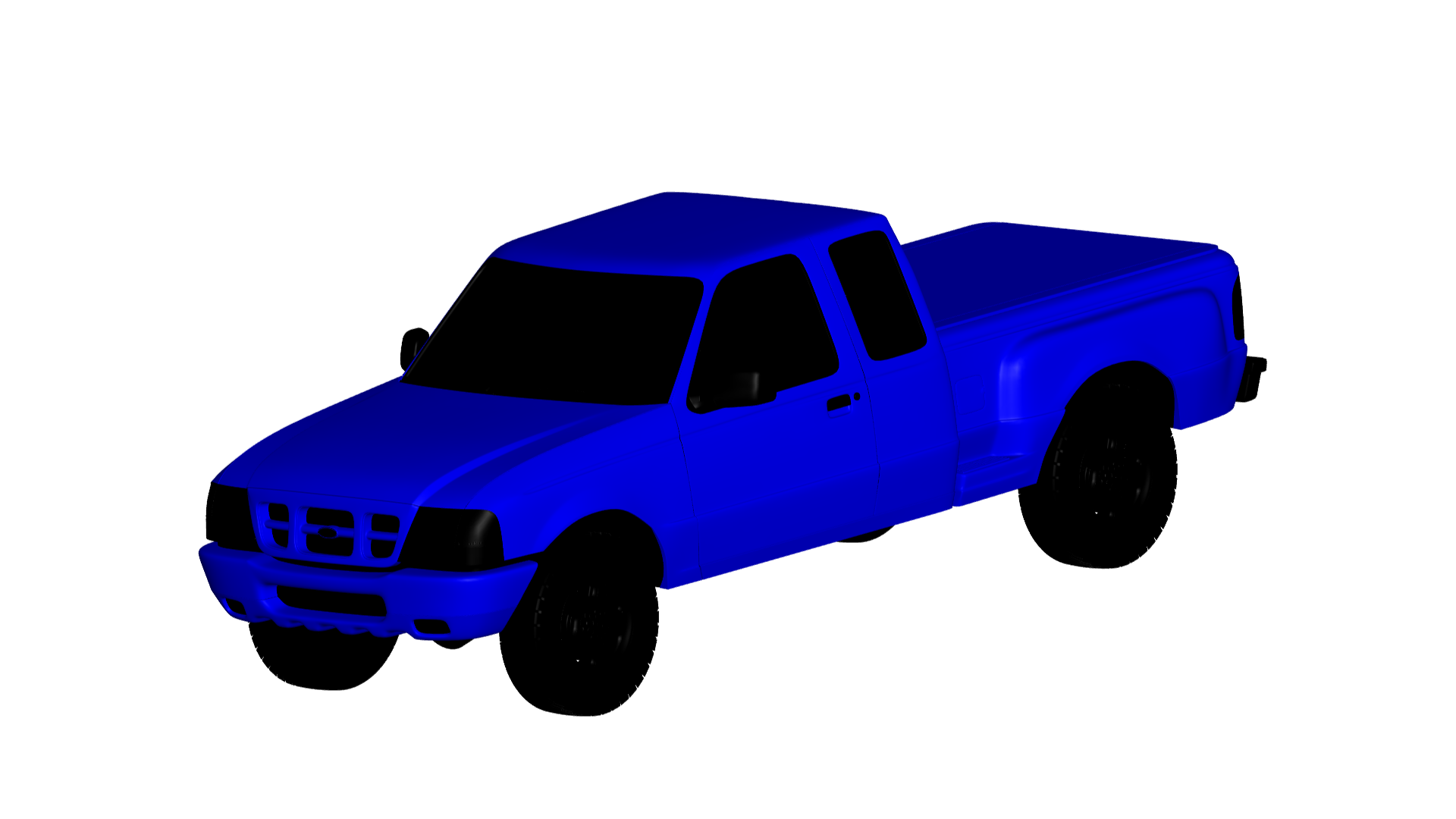 ford ranger 1998 spiel wagen auto fahrzeug automobil transport rc ar vr bereit erweitert wirklichkeit virtuell car3d 3D print model - Mito3D