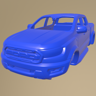 ford ranger raptor 2019 printable car body game slot 1-10 separate parts scalextric tamiya rc miniz crawler kyosho axial traxxas micro 3d print model - Mito3D