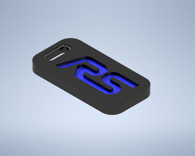 vau rs logotipo emblema chaveiro carro esporte alemão chave moda Projeto 3d print model - Mito3D