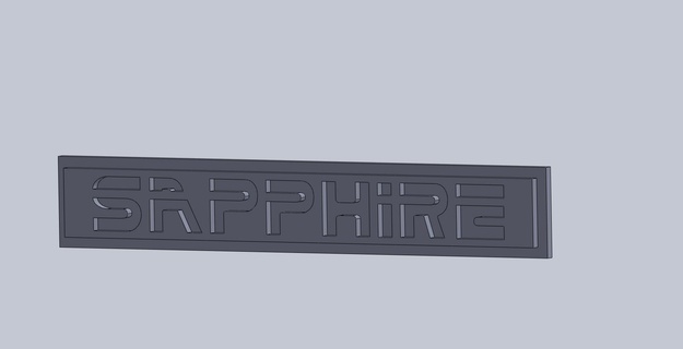 ford sapphire emblem ford sapphire  3d print model - Mito3D
