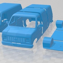 ford series econoline cargo 1986 printable van game charge slot scalextric tamiya rc miniz hobby micro 3d print model - Mito3D