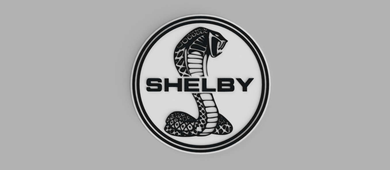 Ford Shelby Kobra Logo Schlange Emblem Mauer Diagramm 3D print model - Mito3D