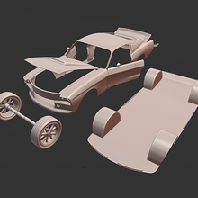 Ford Shelby kobra oyun araba Spor Dalları klasik oyuncak lüks yarış 3d print model - Mito3D