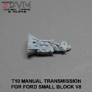 Ford t10 Manuel bulaşma 1 24 ölçek küçük blok v8 trans Windsor Cleveland borg uyarıcı 3d print model - Mito3D