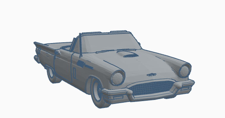 vau pássaro trovão 1957 jogos motor companhia fmc t bird américa americano retro carro velho vintage 3d print model - Mito3D