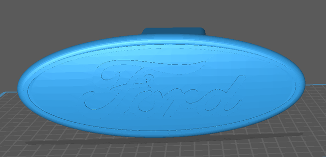 ford trailer hitch cover 3d print model - Mito3D
