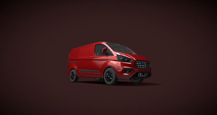 vado tránsito personalizado rojo transit custom camioneta coche vehiculo transporte logística automotor carga 3dvehicle furgoneta comercial modelo vehículo diseño producto 3d print model - Mito3D