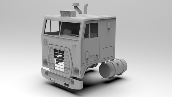 ford wt9000 1974 82 52 1-14 scale cabs cab old cabover coe 3d print model - Mito3D