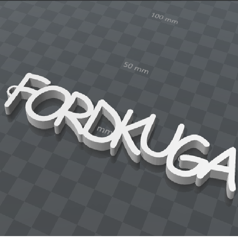 fordkuga personnalisable de porte-clés art les touches la cles chaînes porte 3D print model - Mito3D