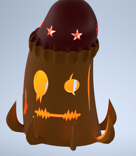 étranger objet Halloween citrouille lampe terreur voilier lumière ténébreux peur zombi 3d print model - Mito3D