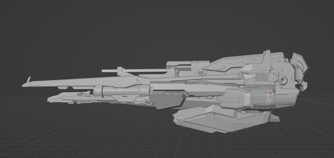 forerunner ion cannon frigate halo forerunner ship  3d print model - Mito3D