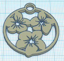 Fores kolye Çiçekler cazibe cazibe dedim takı anahtarlık 3d print model - Mito3D