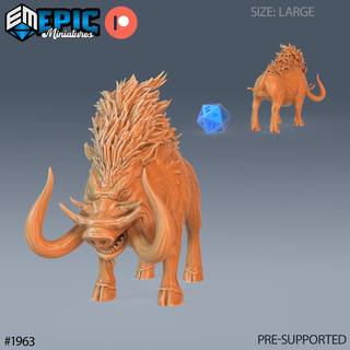 forest boar standing dnd miniature tabletop miniatures gaming monster 3d model rpg dndminis stl file Game epic-miniatures dndminiatures 3dprint 3dminiature printedminis 3dprinting dungeon fantasy roleplaying dragon warrior undead pre-supported 3d print model - Mito3D