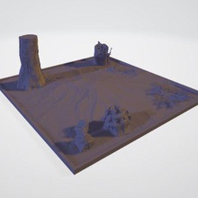 bosque diorama juego escenario 3d print model - Mito3D