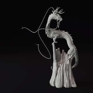orman Ejderha doğu stil Muhafız minyatür oyun canavar büyülü efsanevi ormanlık alan Fae faerie peri ağaç kızılçam Sanat mini dnd d 3d print model - Mito3D