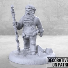 forest gnome - tabletop miniature game dnd dungeons dragons dwarf fantasy gaming human humanoid mini rpg toy 3d print model - Mito3D