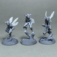 forest mephits 3 miniatures pre-supported game tabletop highdetail model miniature dnd 3dprinting 3dprintable sculpture sculpt fantasy games ttrpg rpg mephit elemntals 3d print model - Mito3D