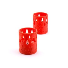 forest tealight cover home led tealights decorative seasonal holidays christmas 3d print model - Mito3D