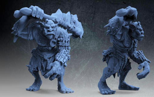 forest troll miniature dnd pathfinder tabletop art toy dungeon dragons rpg miniatures monters ttrpg highdetails 3d print model - Mito3D