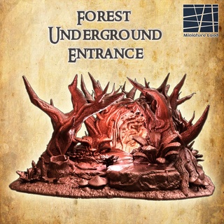 forest underground entrance 28 mm tabletop terrain 3d print model - Mito3D