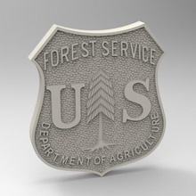 forestry badge art sign usa service logo love free stl model 3d 3d print model - Mito3D