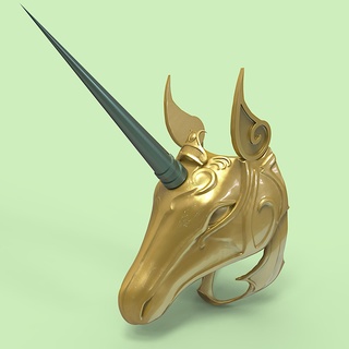 pronosticador ira máscara Reino corazones caballo unicornio 3d print model - Mito3D