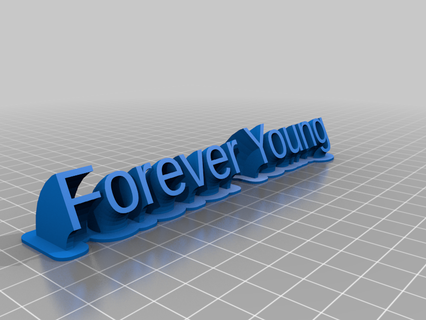forever young customized office 3d print model - Mito3D