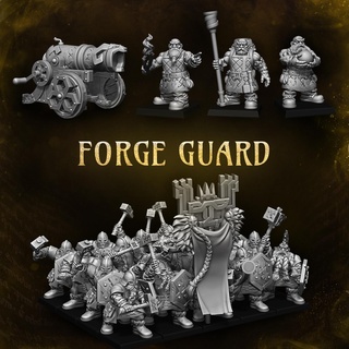 forge guard fantasy banner iron warriors dwarfs 3d print model - Mito3D