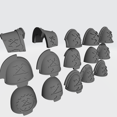 forge keepers shoulder pads game 3d print model - Mito3D