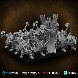 forgekeepers fantasy banner iron warriors dwarfs 3d print model - Mito3D