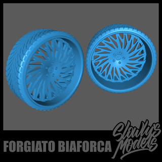 forgiato biaforca Various 1/24 1:24 1/25 1:25 scale aoshima revell amt ertl fujimi hasegawa wheel wheels rims 3d print model - Mito3D