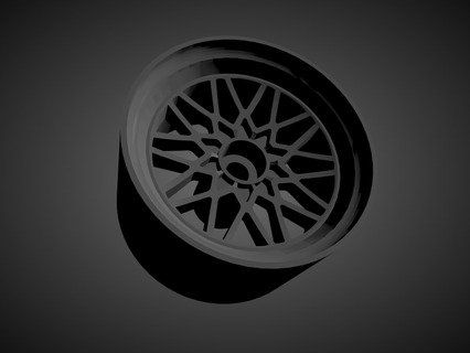 Forgiato nido aros freios pneus quente rodas carros poli 3d print model - Mito3D