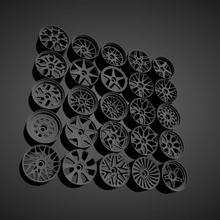 Forgiato aros coleção freios pneus quente rodas carros poli 3d print model - Mito3D