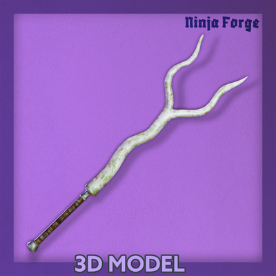 bifurcado espada larga jogos feiticeiro magia funcionários bruxo mago mão anel albinaúrico pedra brilhante arma 3d print model - Mito3D