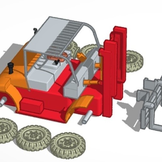 forklift various oo gauge truck industrial 3D print model - Mito3D