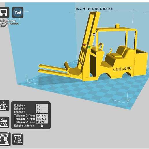 forklift phone holder smartphone mobile_phone 3D print model - Mito3D