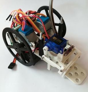 forkliftrobot forklift robot arduino stepper motor servo 3d print model - Mito3D