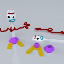 forky juguete personaje de la película dibujos animados juego 3d print model - Mito3D