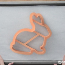 modulo di biscotti pan zenzero coniglio casa coniglietto il gesù uova vacanza la pasqua torta cookie cutter a cottura 3d print model - Mito3D