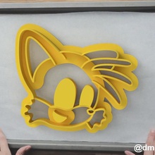 form cookies gingerbread tails sonic x home cookie cutter cooking sonicx sega anime 3d print model - Mito3D