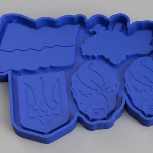 forme silicium sucette moule Ukraine 3D print model - Mito3D