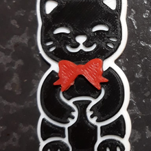 formal gatito arete corbata moño 3d print model - Mito3D